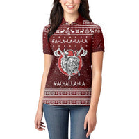 Vikings Fa La La La Christmas Women Polo Shirt Xmas Holiday Patterns - Wonder Print Shop