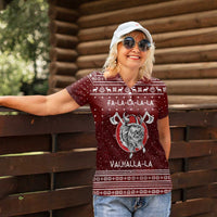 Vikings Fa La La La Christmas Women Polo Shirt Xmas Holiday Patterns - Wonder Print Shop