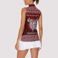 Vikings Fa La La La Christmas Women Sleeveless Polo Shirt Xmas Holiday Patterns - Wonder Print Shop