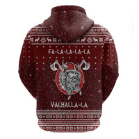 Vikings Fa La La La Christmas Zip Hoodie Xmas Holiday Patterns - Wonder Print Shop