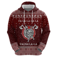 Vikings Fa La La La Christmas Zip Hoodie Xmas Holiday Patterns - Wonder Print Shop