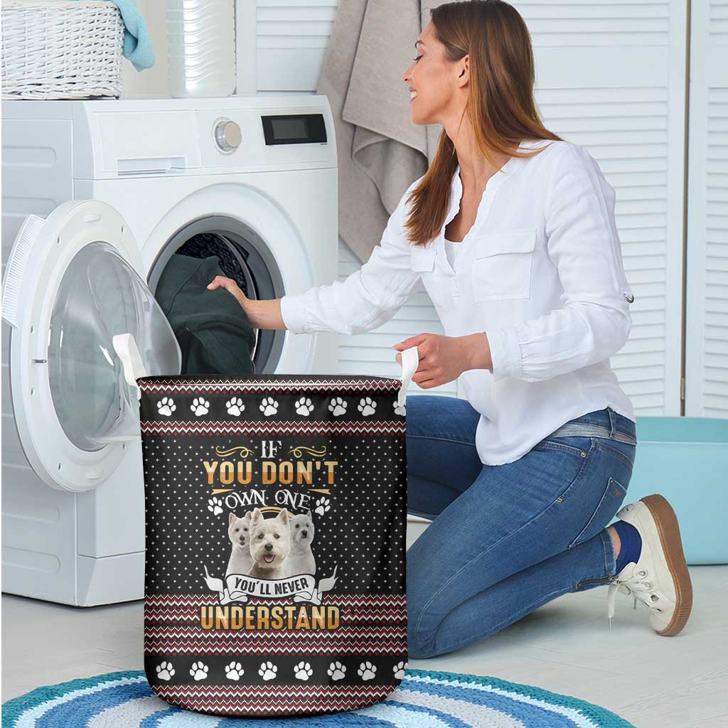 West Highland White Terrier Christmas Laundry Basket Xmas Holiday Patterns - Wonder Print Shop