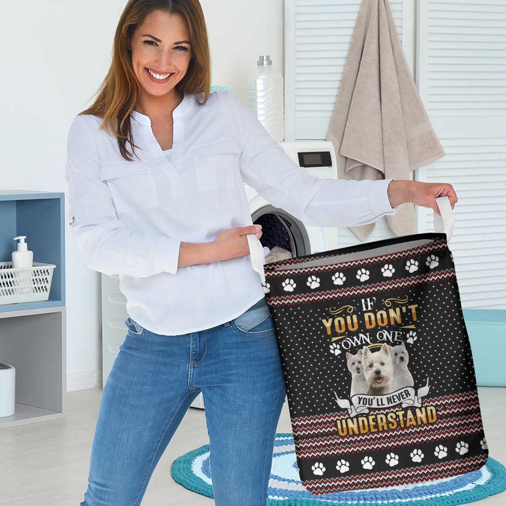 West Highland White Terrier Christmas Laundry Basket Xmas Holiday Patterns - Wonder Print Shop