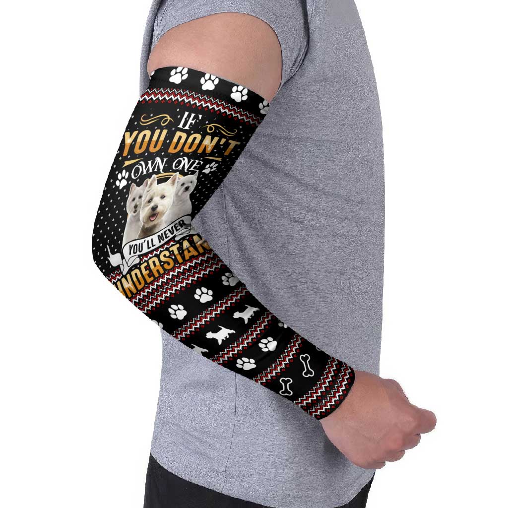 West Highland White Terrier Christmas Arm Sleeves Xmas Holiday Patterns - Wonder Print Shop