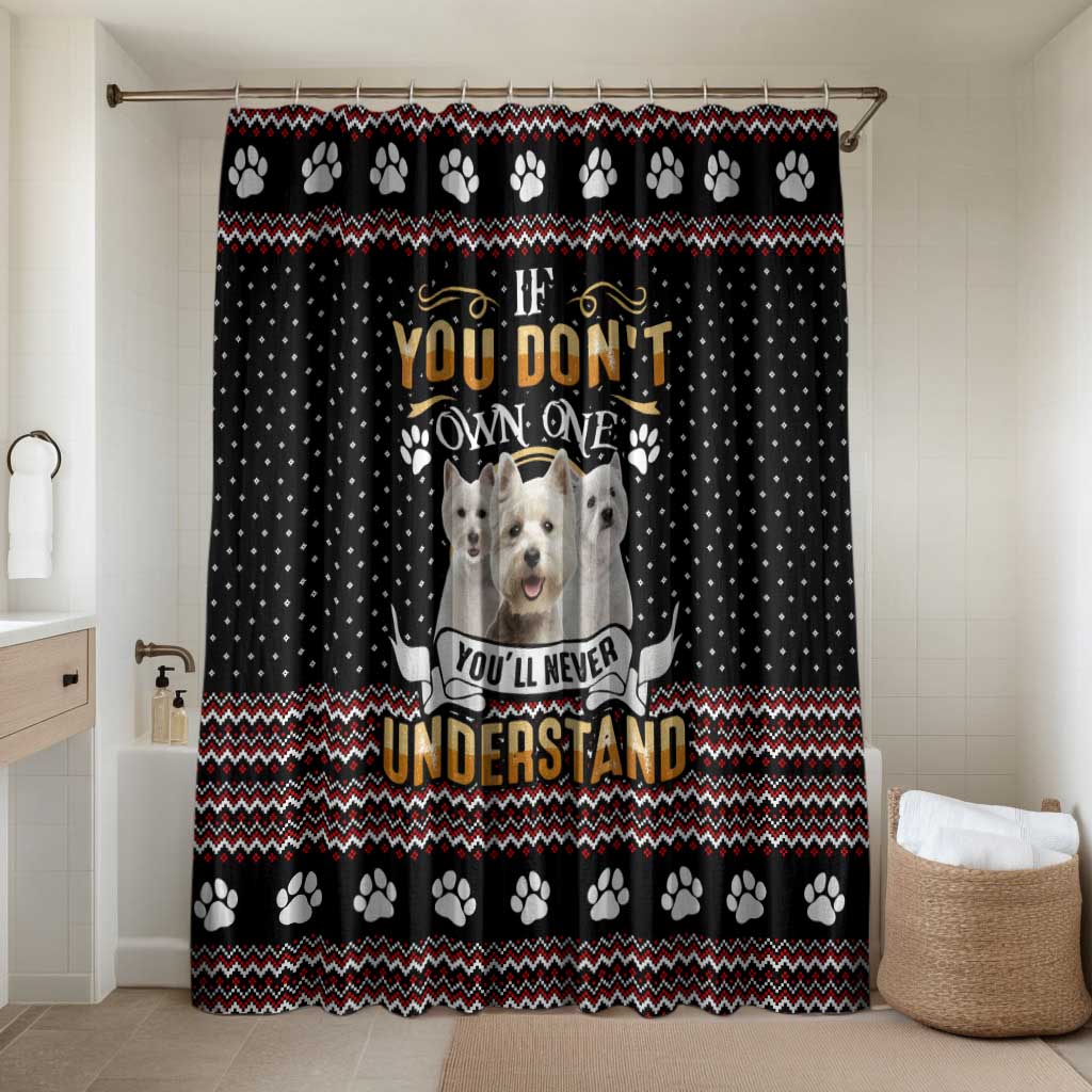 West Highland White Terrier Christmas Bathroom Set Xmas Holiday Patterns - Wonder Print Shop