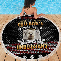 West Highland White Terrier Christmas Beach Blanket Xmas Holiday Patterns - Wonder Print Shop