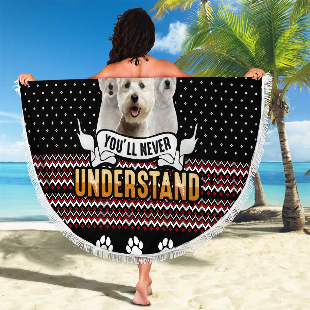 West Highland White Terrier Christmas Beach Blanket Xmas Holiday Patterns - Wonder Print Shop