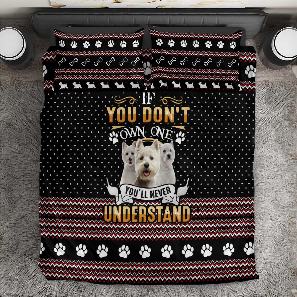 West Highland White Terrier Christmas Bedding Set Xmas Holiday Patterns - Wonder Print Shop
