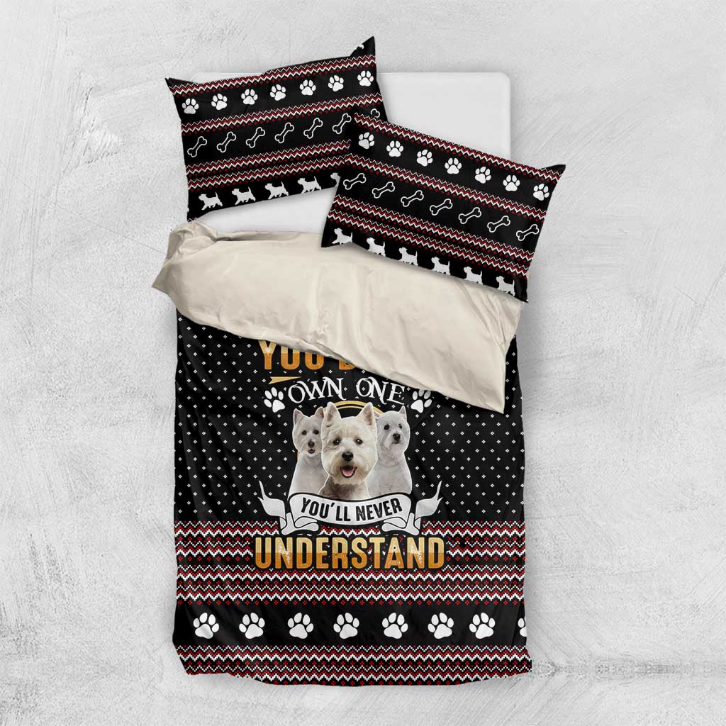 West Highland White Terrier Christmas Bedding Set Xmas Holiday Patterns - Wonder Print Shop
