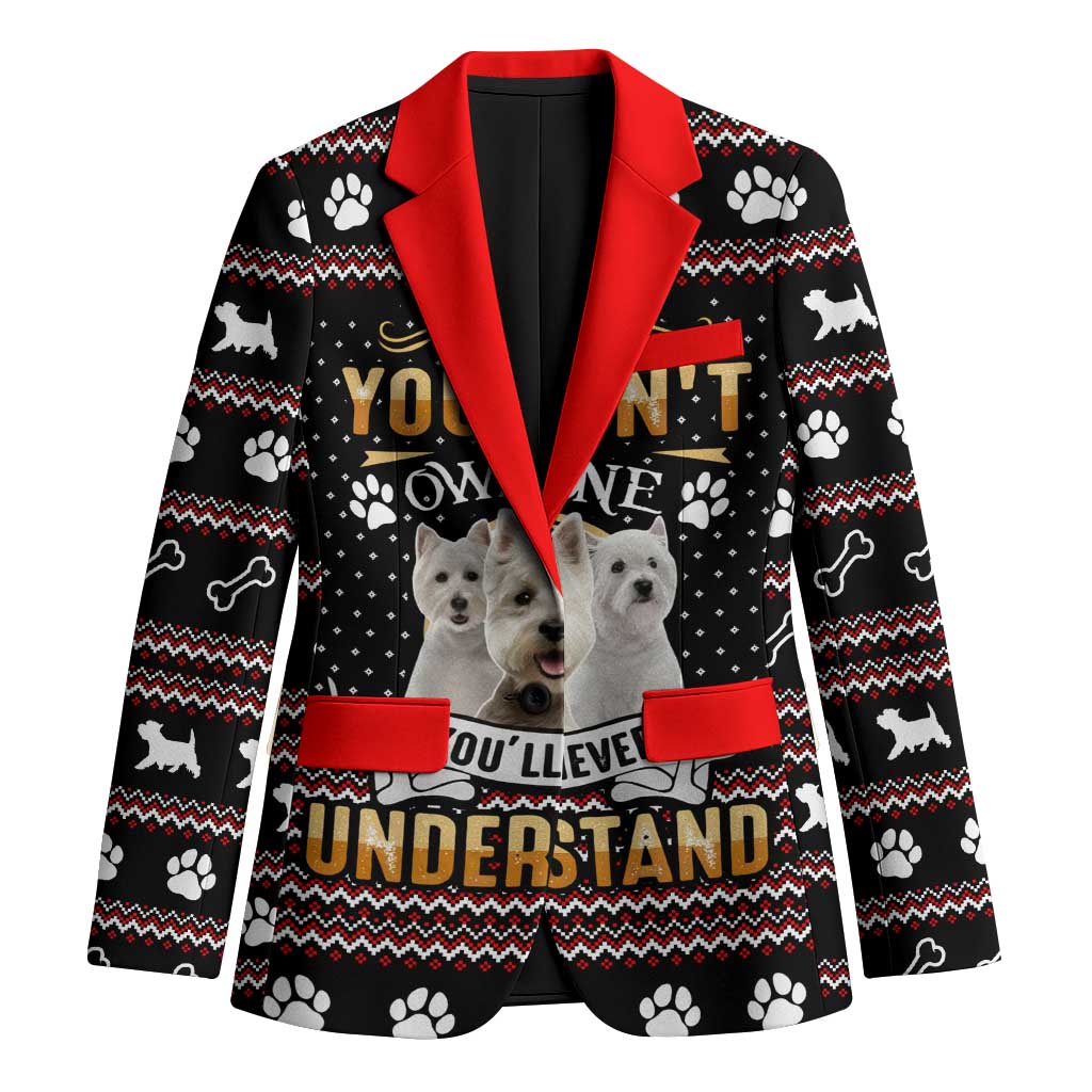 West Highland White Terrier Christmas Blazer Xmas Holiday Patterns - Wonder Print Shop