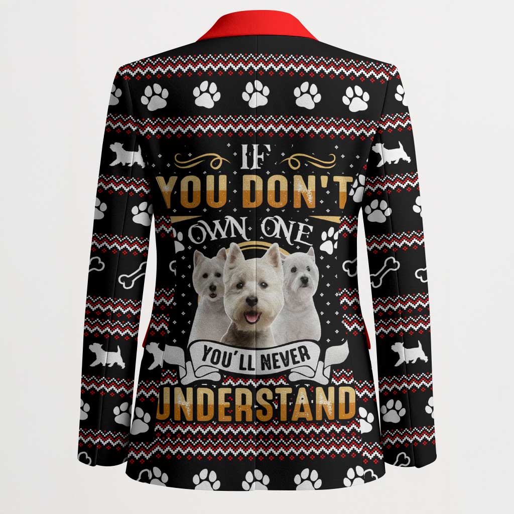 West Highland White Terrier Christmas Blazer Xmas Holiday Patterns - Wonder Print Shop