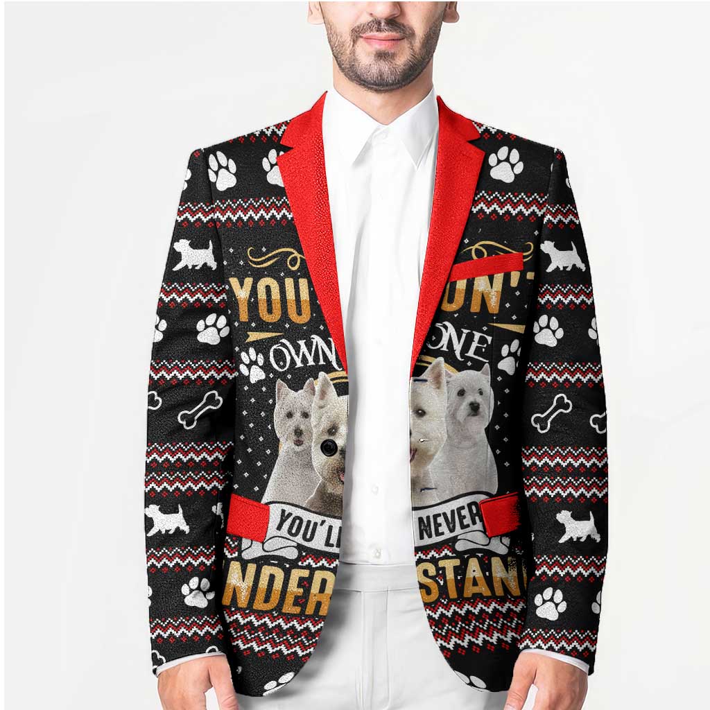 West Highland White Terrier Christmas Blazer Xmas Holiday Patterns - Wonder Print Shop