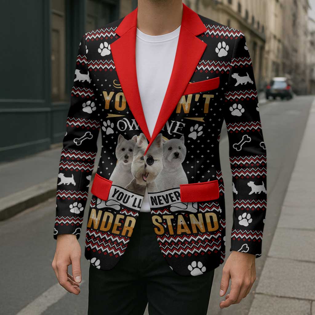 West Highland White Terrier Christmas Blazer Xmas Holiday Patterns - Wonder Print Shop