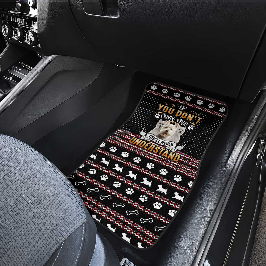 West Highland White Terrier Christmas Car Mats Xmas Holiday Patterns - Wonder Print Shop