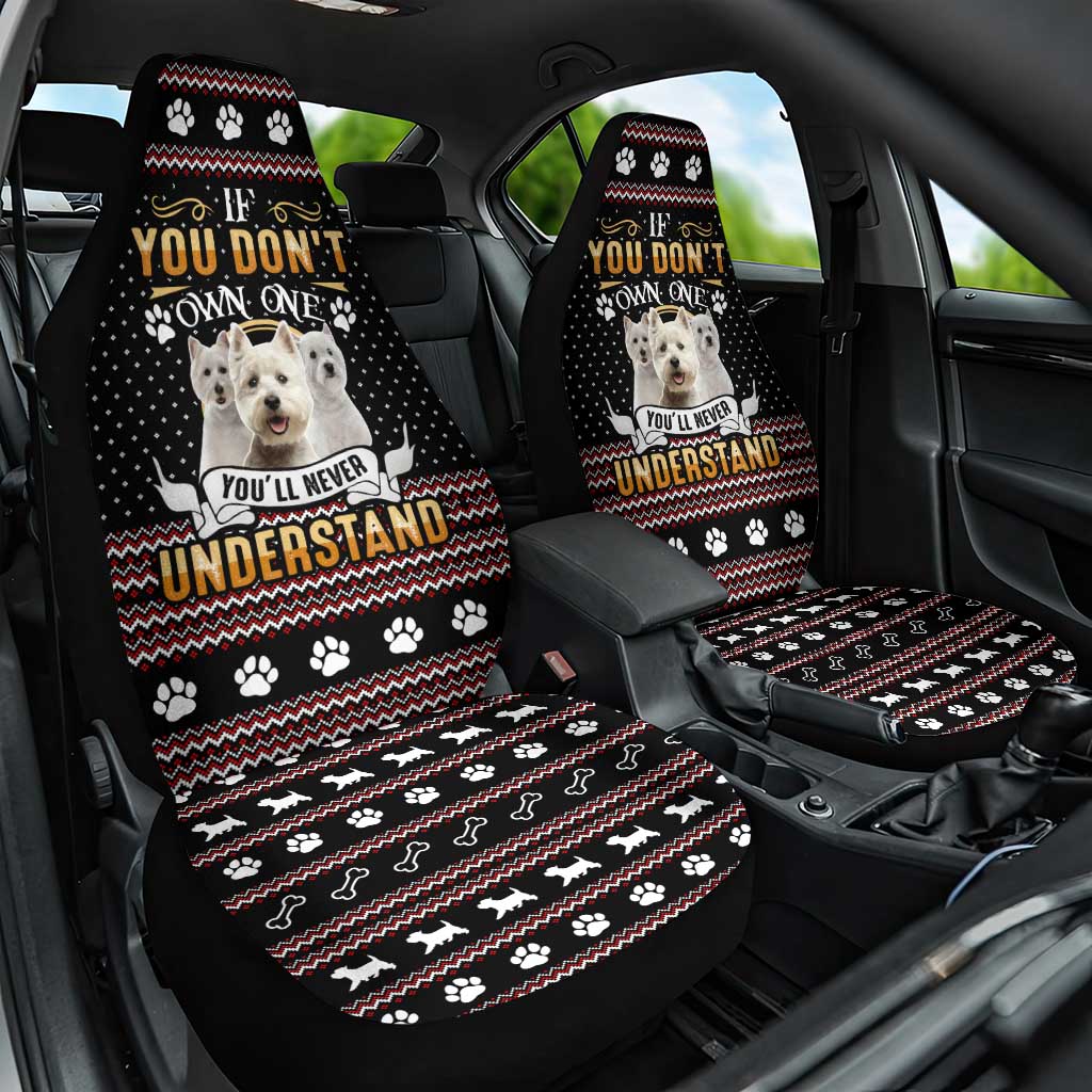 West Highland White Terrier Christmas Car Seat Cover Xmas Holiday Patterns - Wonder Print Shop