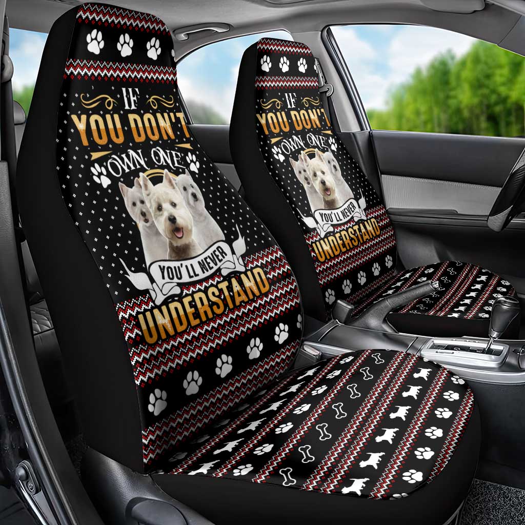West Highland White Terrier Christmas Car Seat Cover Xmas Holiday Patterns - Wonder Print Shop