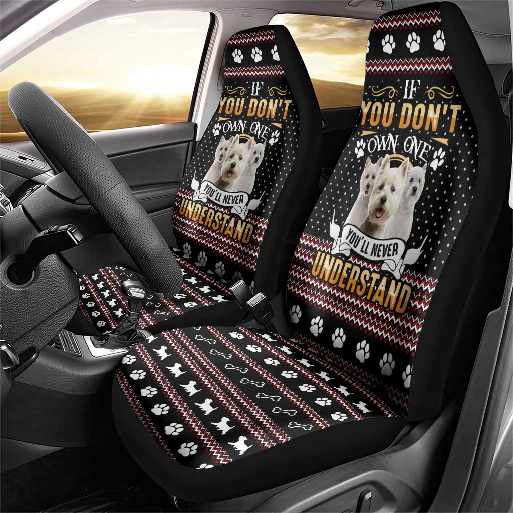 West Highland White Terrier Christmas Car Seat Cover Xmas Holiday Patterns - Wonder Print Shop