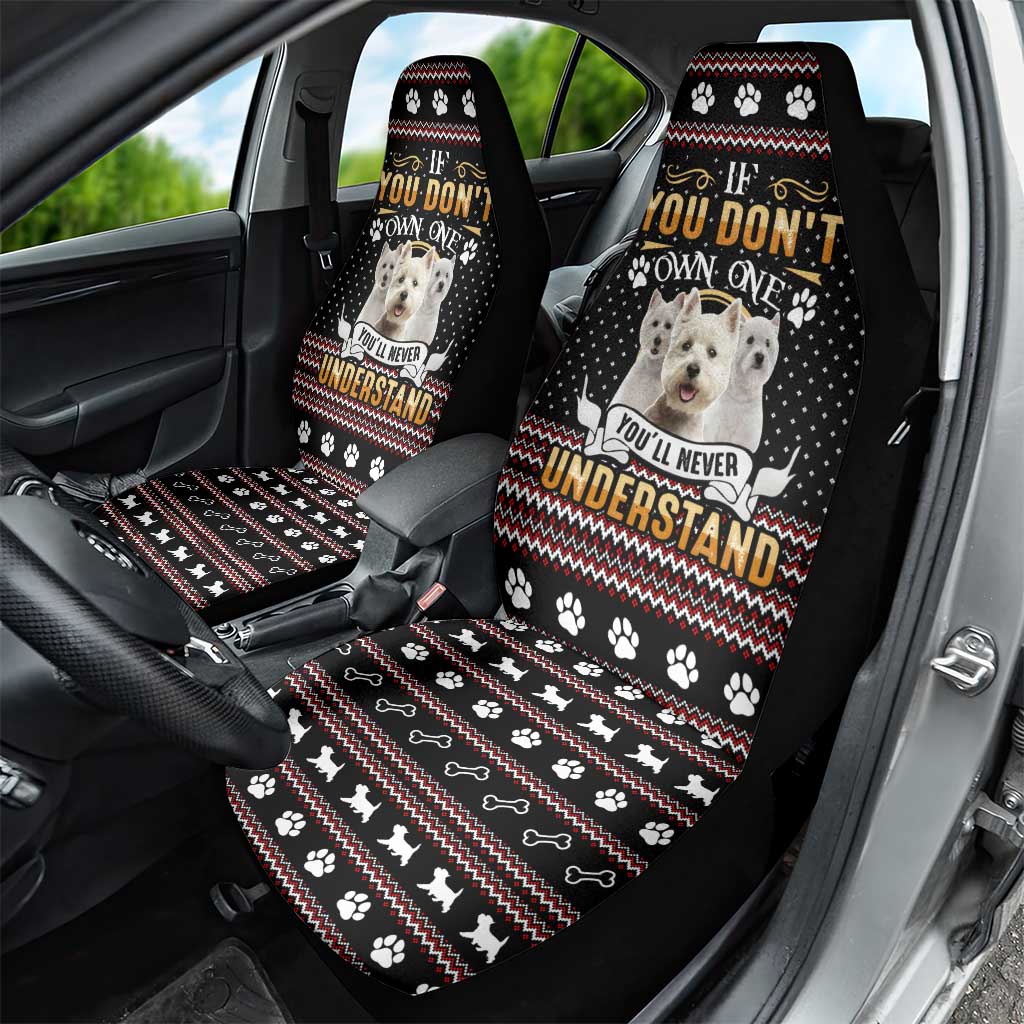 West Highland White Terrier Christmas Car Seat Cover Xmas Holiday Patterns - Wonder Print Shop