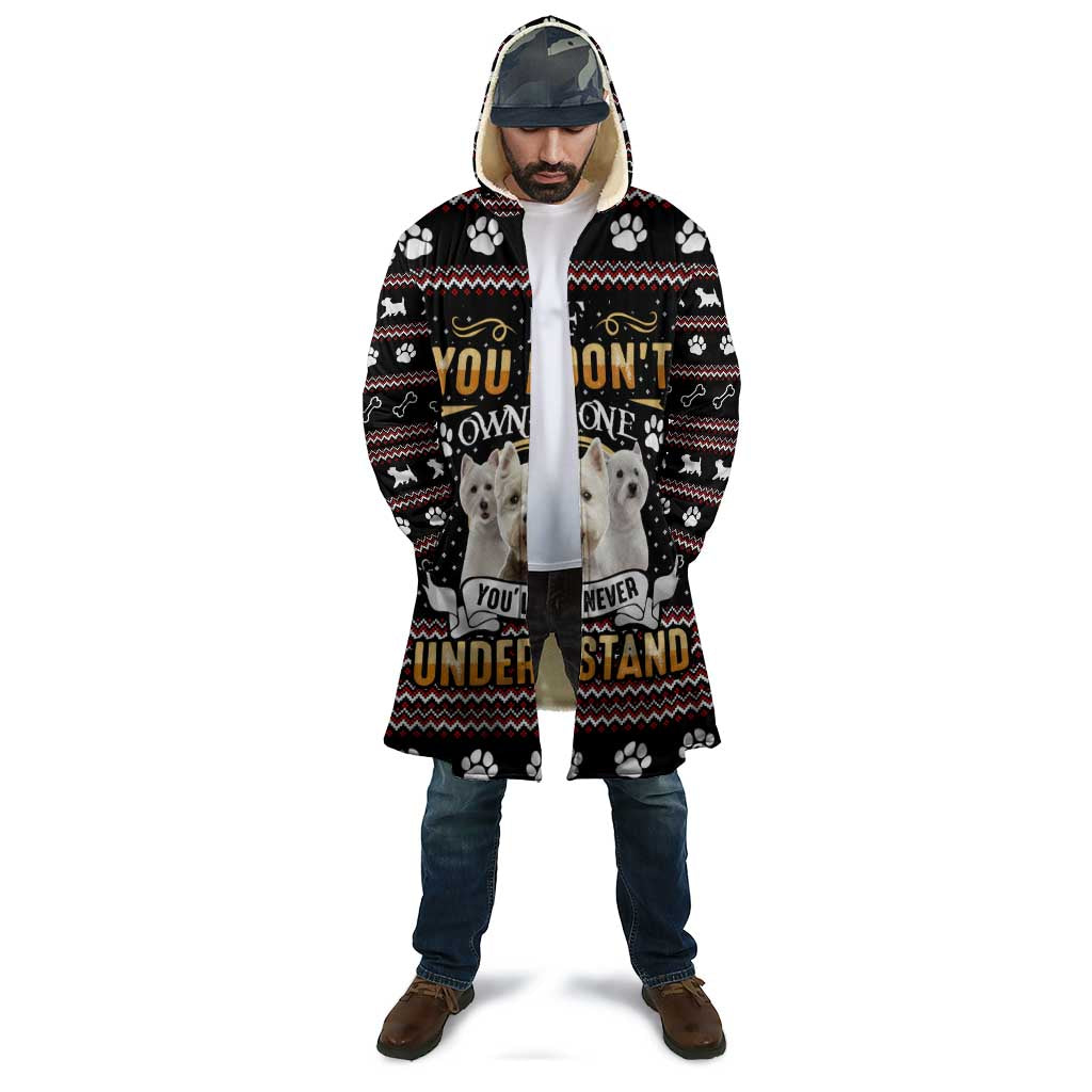 West Highland White Terrier Christmas Cloak Xmas Holiday Patterns - Wonder Print Shop