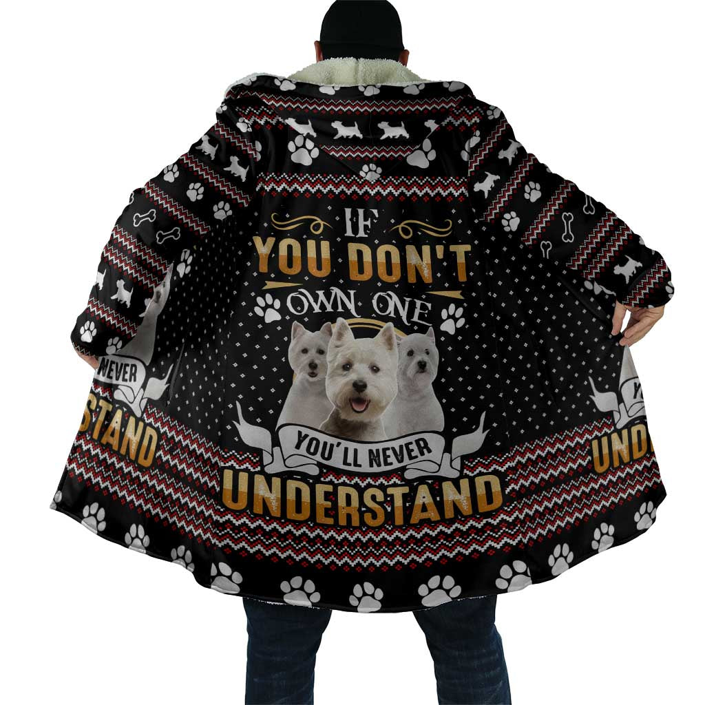 West Highland White Terrier Christmas Cloak Xmas Holiday Patterns - Wonder Print Shop
