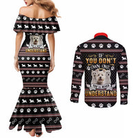 West Highland White Terrier Christmas Couples Matching Mermaid Dress and Long Sleeve Button Shirt Xmas Holiday Patterns - Wonder Print Shop