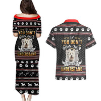 West Highland White Terrier Christmas Couples Matching Puletasi and Hawaiian Shirt Xmas Holiday Patterns - Wonder Print Shop