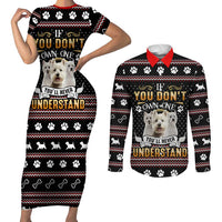 West Highland White Terrier Christmas Couples Matching Short Sleeve Bodycon Dress and Long Sleeve Button Shirt Xmas Holiday Patterns - Wonder Print Shop