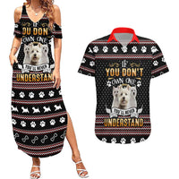 West Highland White Terrier Christmas Couples Matching Summer Maxi Dress and Hawaiian Shirt Xmas Holiday Patterns - Wonder Print Shop