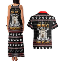 West Highland White Terrier Christmas Couples Matching Tank Maxi Dress and Hawaiian Shirt Xmas Holiday Patterns - Wonder Print Shop