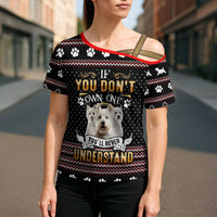 West Highland White Terrier Christmas Cross Shoulder Shirt Xmas Holiday Patterns - Wonder Print Shop