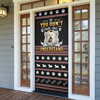 West Highland White Terrier Christmas Door Cover Xmas Holiday Patterns - Wonder Print Shop