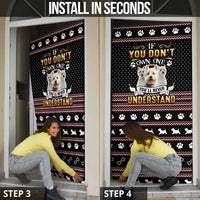 West Highland White Terrier Christmas Door Cover Xmas Holiday Patterns - Wonder Print Shop