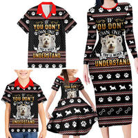 West Highland White Terrier Christmas Family Matching Long Sleeve Bodycon Dress and Hawaiian Shirt Xmas Holiday Patterns - Wonder Print Shop