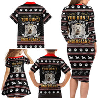 West Highland White Terrier Christmas Family Matching Long Sleeve Bodycon Dress and Hawaiian Shirt Xmas Holiday Patterns - Wonder Print Shop
