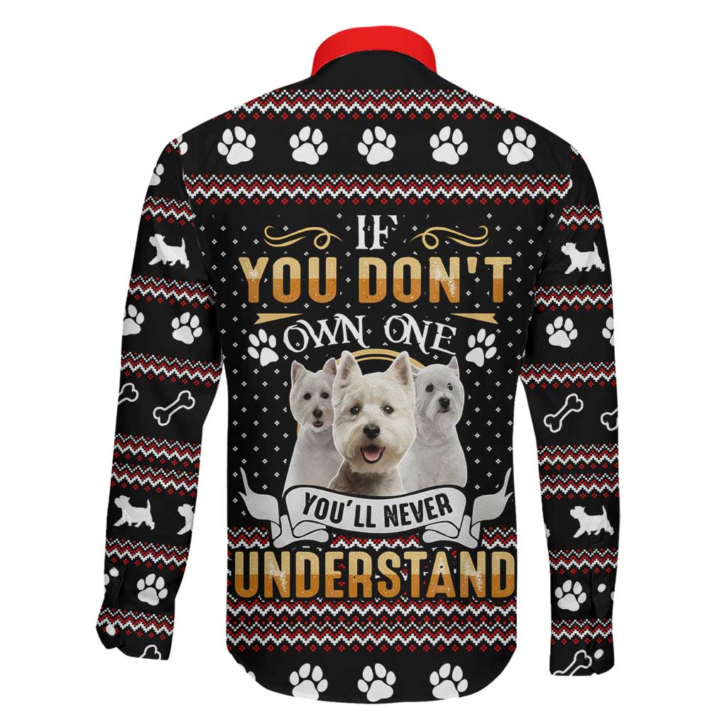 West Highland White Terrier Christmas Family Matching Mermaid Dress and Hawaiian Shirt Xmas Holiday Patterns - Wonder Print Shop