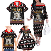 West Highland White Terrier Christmas Family Matching Off The Shoulder Long Sleeve Dress and Hawaiian Shirt Xmas Holiday Patterns - Wonder Print Shop