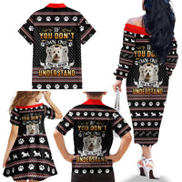 West Highland White Terrier Christmas Family Matching Off The Shoulder Long Sleeve Dress and Hawaiian Shirt Xmas Holiday Patterns - Wonder Print Shop