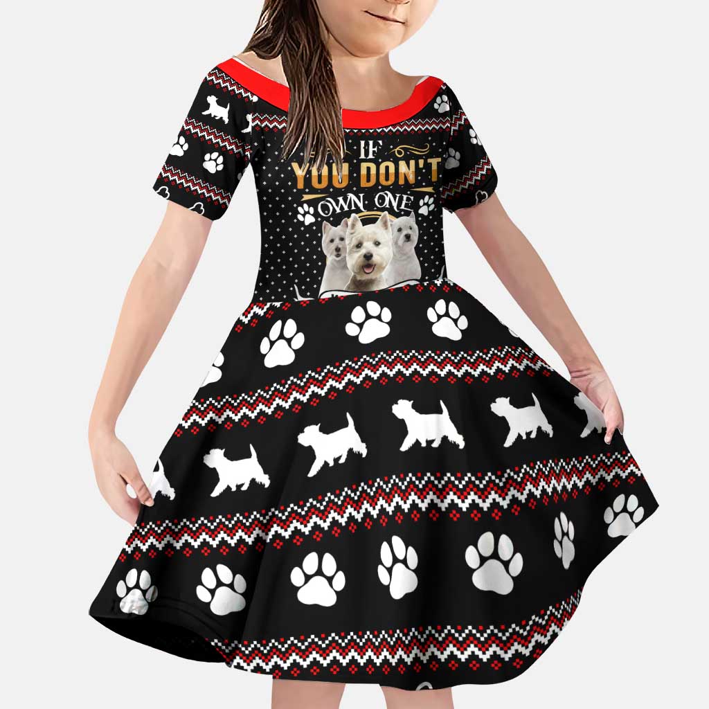 West Highland White Terrier Christmas Family Matching Off Shoulder Maxi Dress and Hawaiian Shirt Xmas Holiday Patterns - Wonder Print Shop
