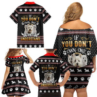 West Highland White Terrier Christmas Family Matching Off Shoulder Short Dress and Hawaiian Shirt Xmas Holiday Patterns - Wonder Print Shop