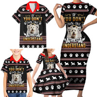West Highland White Terrier Christmas Family Matching Short Sleeve Bodycon Dress and Hawaiian Shirt Xmas Holiday Patterns - Wonder Print Shop
