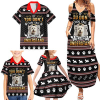 West Highland White Terrier Christmas Family Matching Summer Maxi Dress and Hawaiian Shirt Xmas Holiday Patterns - Wonder Print Shop