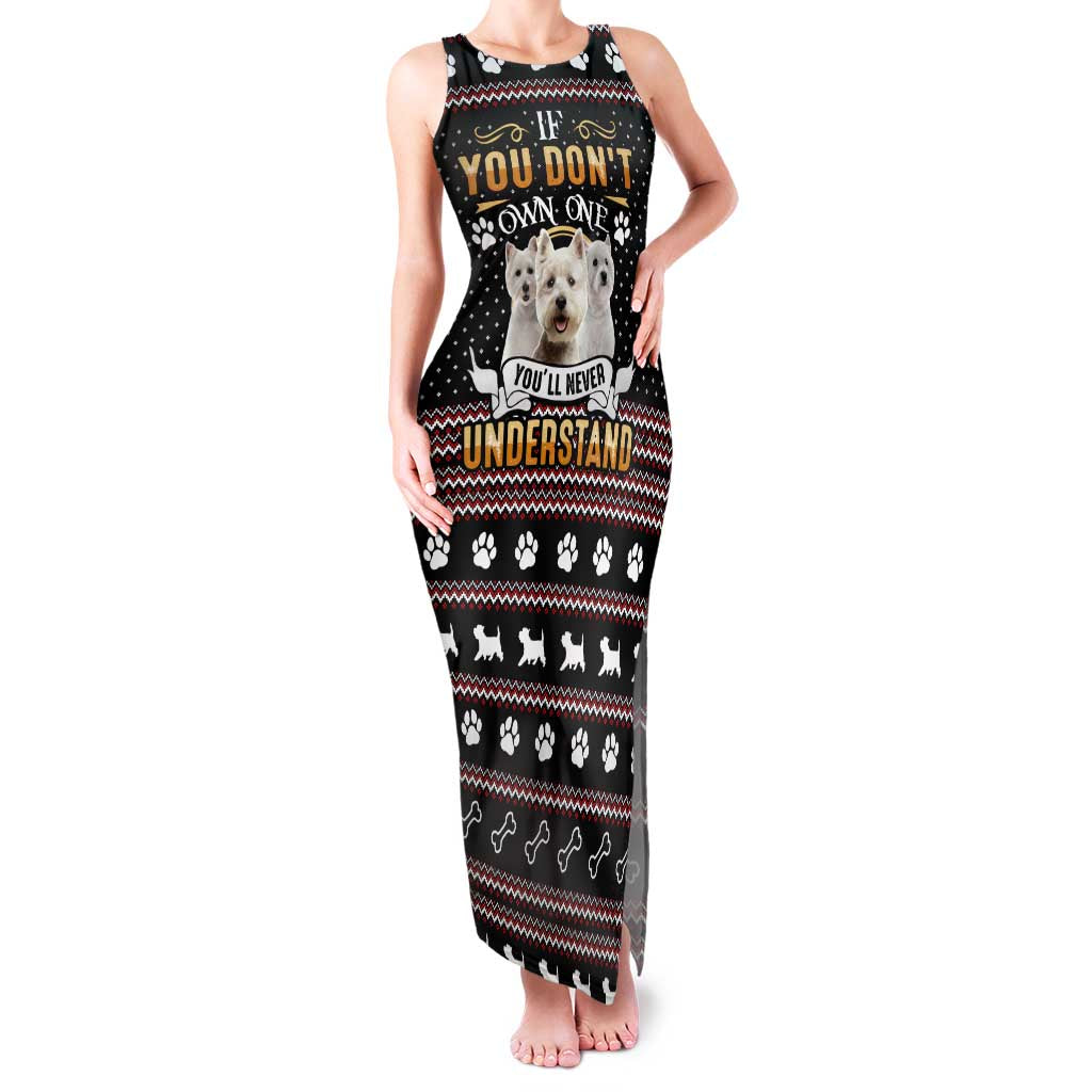 West Highland White Terrier Christmas Family Matching Tank Maxi Dress and Hawaiian Shirt Xmas Holiday Patterns - Wonder Print Shop