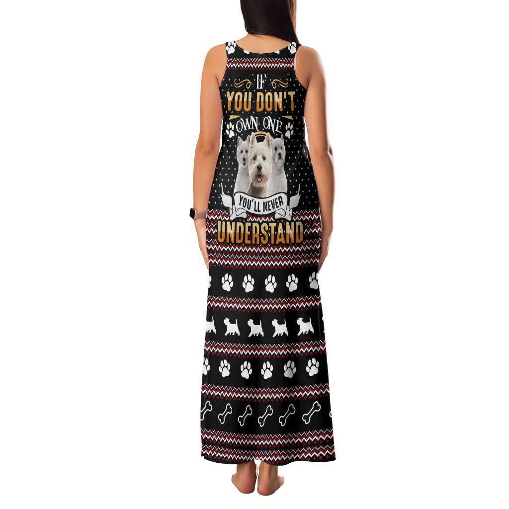 West Highland White Terrier Christmas Family Matching Tank Maxi Dress and Hawaiian Shirt Xmas Holiday Patterns - Wonder Print Shop
