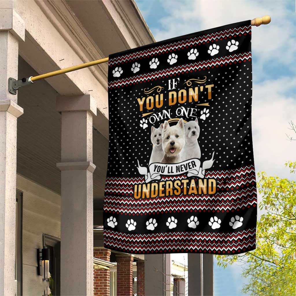 West Highland White Terrier Christmas Garden Flag Xmas Holiday Patterns - Wonder Print Shop