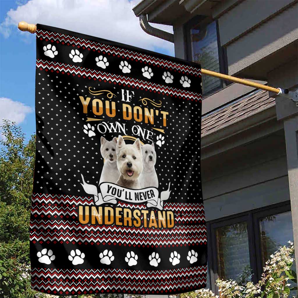 West Highland White Terrier Christmas Garden Flag Xmas Holiday Patterns - Wonder Print Shop