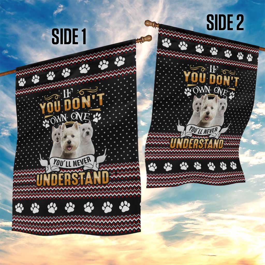 West Highland White Terrier Christmas Garden Flag Xmas Holiday Patterns - Wonder Print Shop