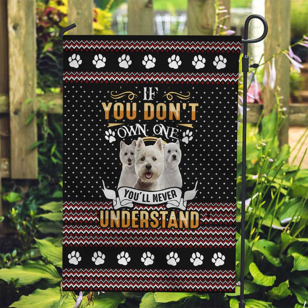 West Highland White Terrier Christmas Garden Flag Xmas Holiday Patterns - Wonder Print Shop