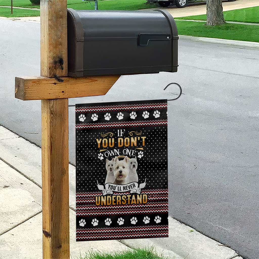 West Highland White Terrier Christmas Garden Flag Xmas Holiday Patterns - Wonder Print Shop