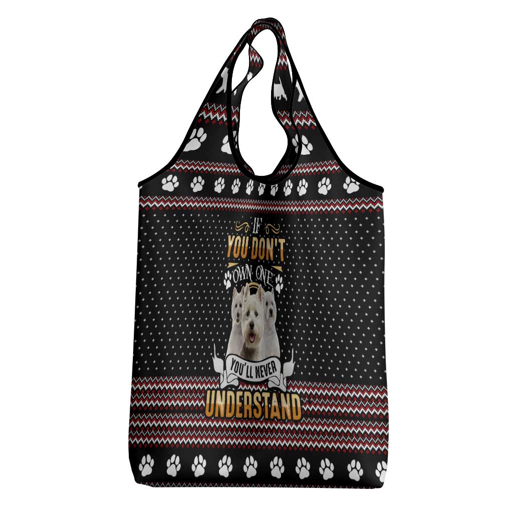 West Highland White Terrier Christmas Grocery Bag Xmas Holiday Patterns - Wonder Print Shop