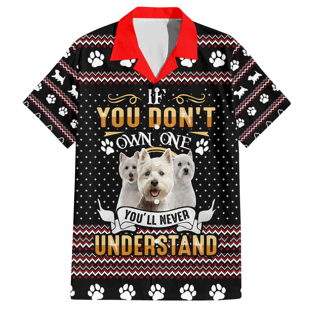 West Highland White Terrier Christmas Hawaiian Shirt Xmas Holiday Patterns - Wonder Print Shop